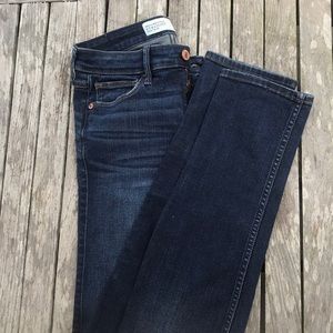 A & F: MidRise Super Skinny Straight Jeans